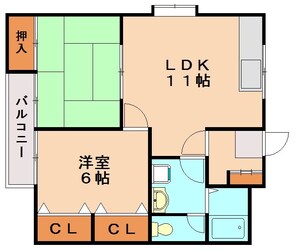 ステージ1990Ⅱの物件間取画像